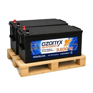 2 Bater�as para Energ�a Solar 12V 300Ah | Ozonyx OZX300.AS